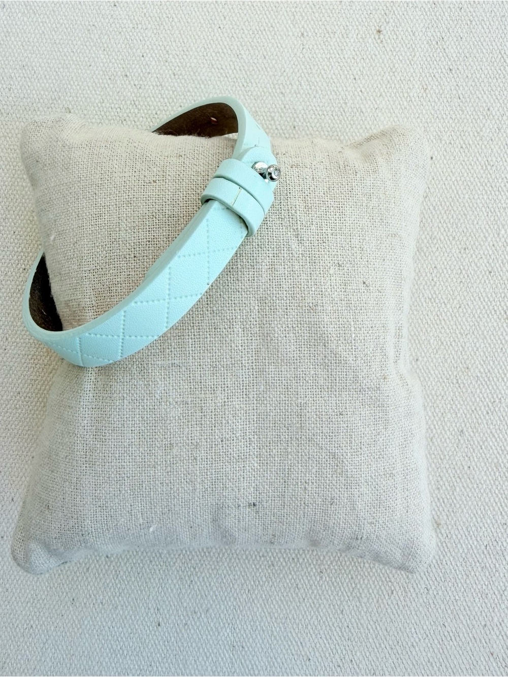 *Single Leather Band Bracelet* KEEP COLLECTIVE Retired Mint Quilted
